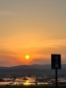 恋人坂の夕陽 18:24「恋人坂の夕焼けと水鏡　会津盆地の一期一会の色」