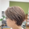 岡山・奥田で始める脱白髪染めボブ◎自然になじむ大人ショート