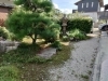 写真①施工前「庭のリフォーム　庭撤去後のコンクリート＋フェンス❕　島根県　出雲市 🌹🌹」