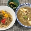 本日のAランチは　とり飯&根菜サバ缶のあら汁