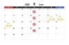6月カレンダー「2026年6月の営業日と開店1周年ご予約特典のご案内」
