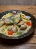 「あさりとトマトのスープパスタ」