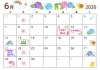 6月のカレンダーです✨️「5月最終日…6月のカレンダー出来ました🩷」