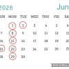 6月のお休み