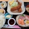 自家製ジャンボ海老フライ2尾＋刺身盛り合わせ定食のご紹介