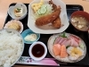 市場直送！新鮮魚介の本格膳「自家製ジャンボ海老フライ2尾＋刺身盛り合わせ定食のご紹介」
