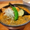明石西新町から揚げ専門店からっとの新商品暑い夏に向け、夏野菜たっぷりスープカレーラーメン始めました。