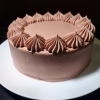 ダークチェリー生チョコクリームケーキできました♪