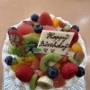 ママお誕生日おめでとう♪ フルーツたっぷり生クリーム5号ケーキ