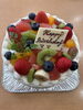 オオクマ様　HAPPY BIRTHDAY ママ「ママお誕生日おめでとう♪ フルーツたっぷり生クリーム5号ケーキ」