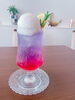 色鮮やかで心も弾む ।「6月限定・紫陽花クリームソーダできました」