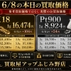 6/8（月）本日のK18・Pt900お買取価格
