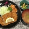 本日のAランチは　とんかつランチ　野菜スープ