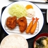 エビフライとチキンかつセット「週替わりランチ」