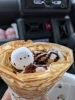バエ狙いしにシマエナガクレープ「当店の1週間のはじまりです✨️」