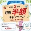 オリジナルコース限定♪最初の2か月は月謝半額キャンペーン