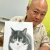 【猫の絵を描く教室】【中央区の猫の絵教室】猫絵師　目羅健嗣先生とうちの子を色鉛筆で描きましょう🐱
