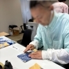 新しいお仕事・手ぬぐいの折りたたみ作業が始まりました