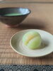 宇治抹茶 初昔と青梅の和菓子「宇治抹茶と青梅の和菓子で、梅雨入りを祝う㊗️」