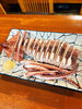 生スルメイカ丸焼き「生スルメイカの丸焼き、できました🦑」