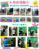「6月の活動① ガラス絵の具〈あじさい編〉とサバゲー体験の様子」
