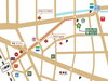 「蕨駅から徒歩約8分。途中のコンビニも便利なアクセス案内」
