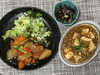 「本日のAランチは　麻婆豆腐ととりからの野菜あんかけ」