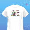 海のいきものたちが泳ぐオリジナルアートTシャツ