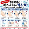 釣り針が刺さったときの応急対応