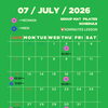 7月Group Mat  pilates 開催スケジュール🌈