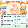 【🎉創業10周年記念企画・第二弾🎉】大抽選会開催のお知らせ
