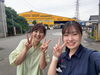 まいぷれ編集部田中（左）と株式会社庵田自動車商会の南さん「株式会社庵田自動車商会 和歌山工場さんにおじゃましてきました！」