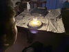 手作りケーキと蝋燭で祝福「高校一年生のお誕生日に手作りミルクレープでお祝いしました！」