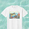 ウミガメと海のいきものたちのオリジナルアートTシャツ