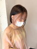 ピンクベージュカラー「夏に人気のフェイスフレーミングカラー/江南市/小牧市/江南美容院/江南市ハイトーンカラー」