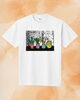 「ユニークなサボテンが並ぶオリジナルアートTシャツ」