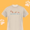 表情豊かな犬のオリジナルアートTシャツ