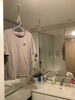 施工後①洗面所がランドリールームに早変わり。この梅雨時期には欠かせない。竿を通して物干しスペースに。「施工事例(ランドリースペース設置）梅雨が始まるこの時期で誰もが悩む室内干し事情を解決します」