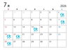 「7月カレンダー🗓️」