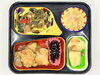 今治の高齢者向け宅配弁当。昼食は鶏肉と茄子の和風炒め。「7/1(水)の昼食は「鶏肉と茄子の和風炒め」」