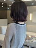 上品で洗練された大人ボブ「ルーツカラーの色落ちも楽しむ、赤バイオレットボブ🎈」