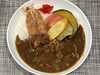 「本日のAランチは　夏野菜とエビフライカレー🍛」
