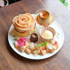 パンケーキ風桃のプレート🍑季節限定‼️明日香村カフェLaville～都～(ラヴィーユ みやこ)