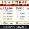 7/9（木）本日のK18・Pt900お買取価格
