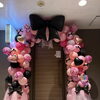 静岡市の夜のお店バルーン装飾🎀ピンク＆ブラックで大人かわいい誕生日デコ【風船工房未来】