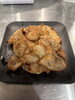 「バリバリ黄金色！鶏の皮焼きできました」