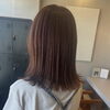 ピンクブラウンカラーでつくる、つやっとストレートボブ𓂃💗