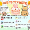 【創業10周年】クオカードやお菓子が当たる♪大抽選会開催中