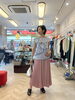 リバティプリントブラウスと「ロングセラーのプリーツパンツ【デルッソ】」