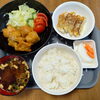 唐揚げと餃子の夕食メニューをご紹介します